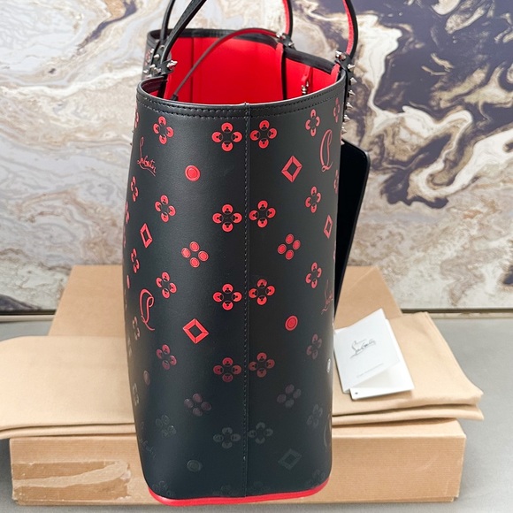 Sold! Christian Louboutin Degrade Loubinthesky East West Cabata Black Red Tote - Picture 8 of 11